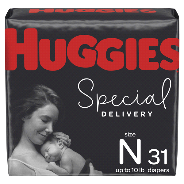 slide 1 of 1, Huggies Special Delivery Hypoallergenic Baby Diapers Size Newborn, 31 ct