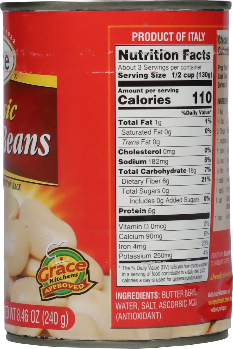 slide 4 of 9, Grace Classic Butter Beans 14.1 oz, 14.1 oz