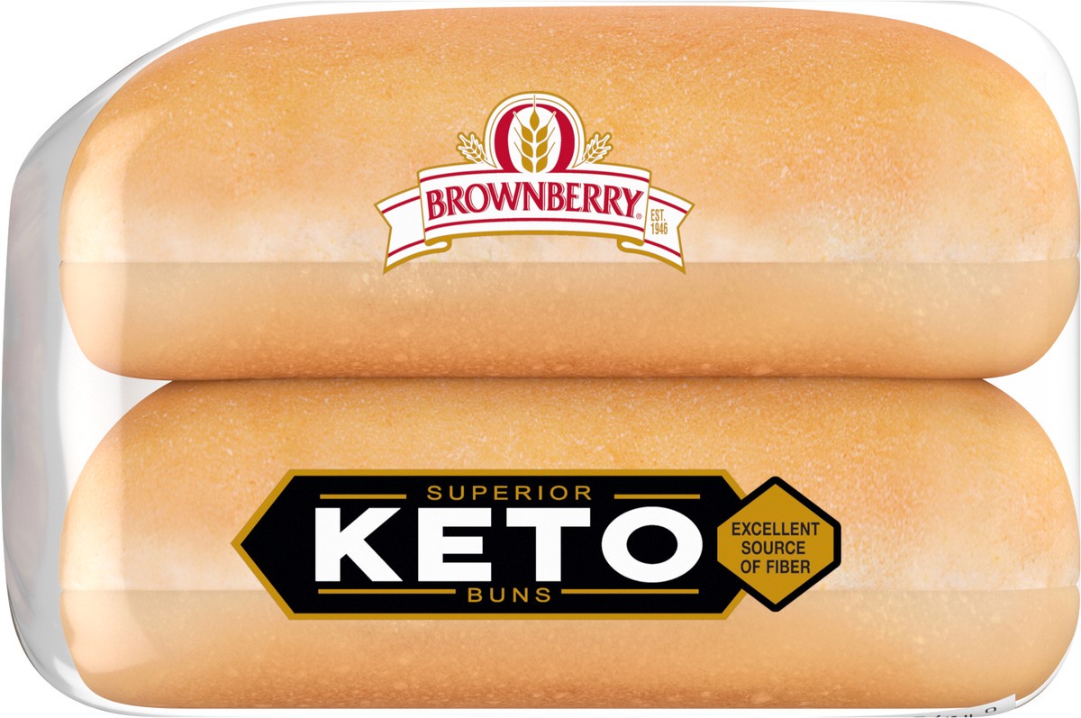 slide 7 of 7, Brownberry Keto Buns, 8 count, White Hot Dog Buns, 12 oz Bag, 8 ct