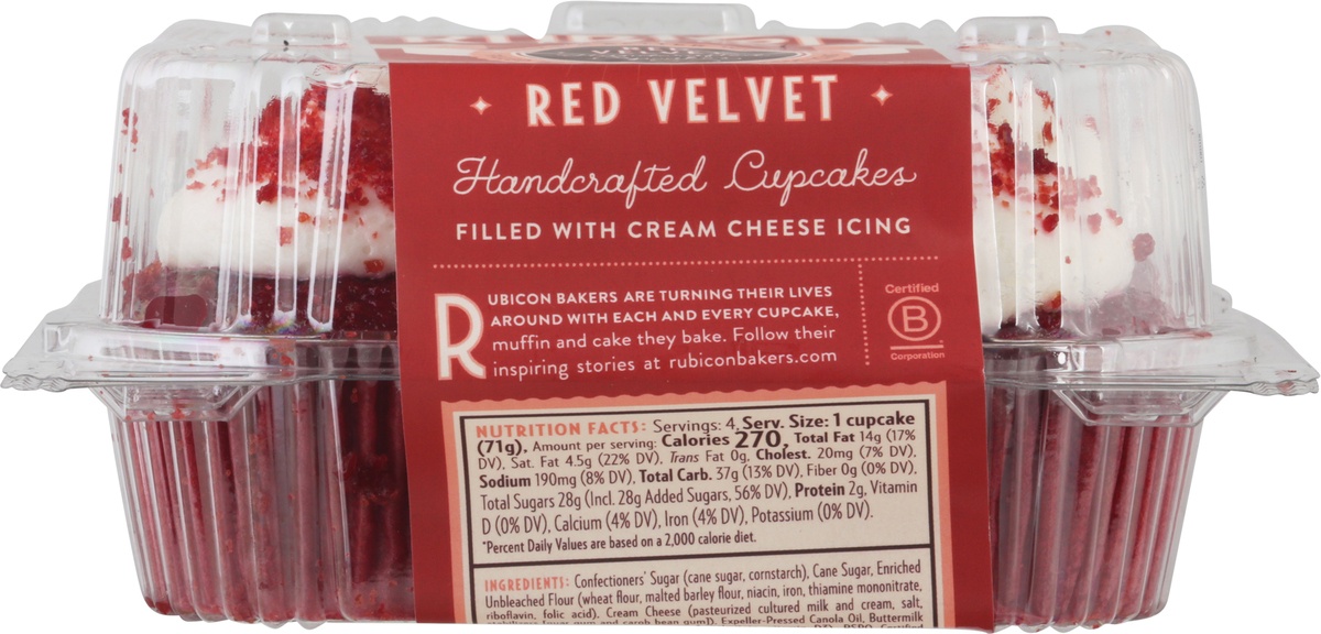 slide 8 of 11, Rubicon Bakers Red Velvet Cupcakes, 10 oz