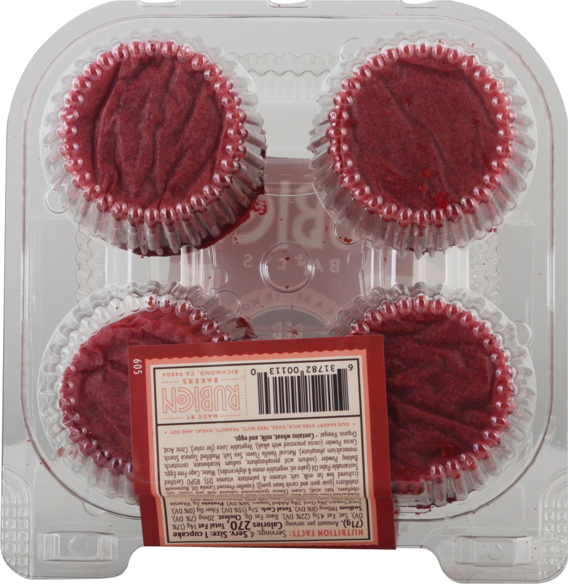 slide 10 of 11, Rubicon Bakers Red Velvet Cupcakes, 10 oz