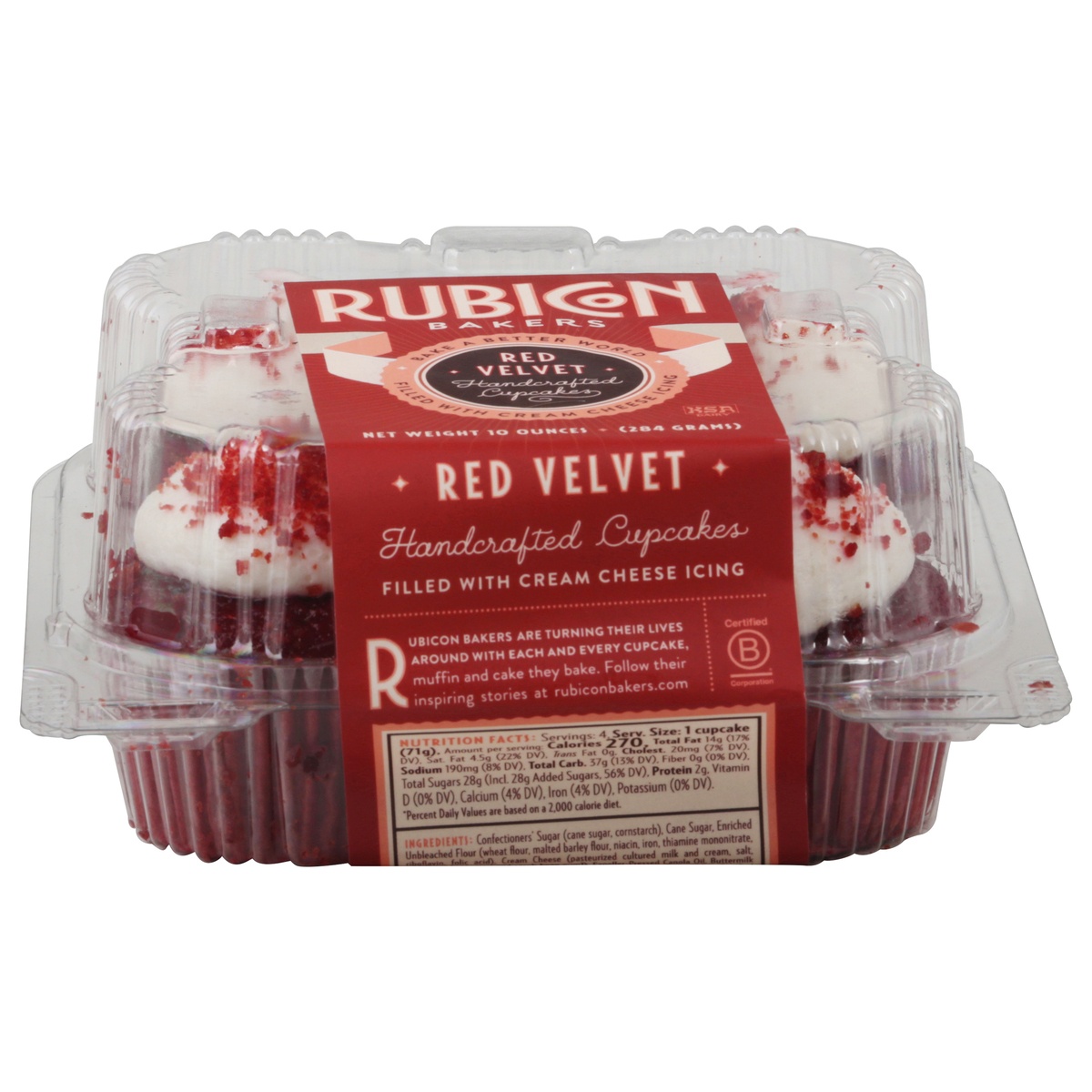 slide 1 of 11, Rubicon Bakers Red Velvet Cupcakes, 10 oz