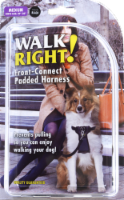 slide 1 of 1, Walk Right! Front-Connect No-Pull Padded Dog Harness, Black, Medium - 20"-30" | 25-50 lb, 1 ct