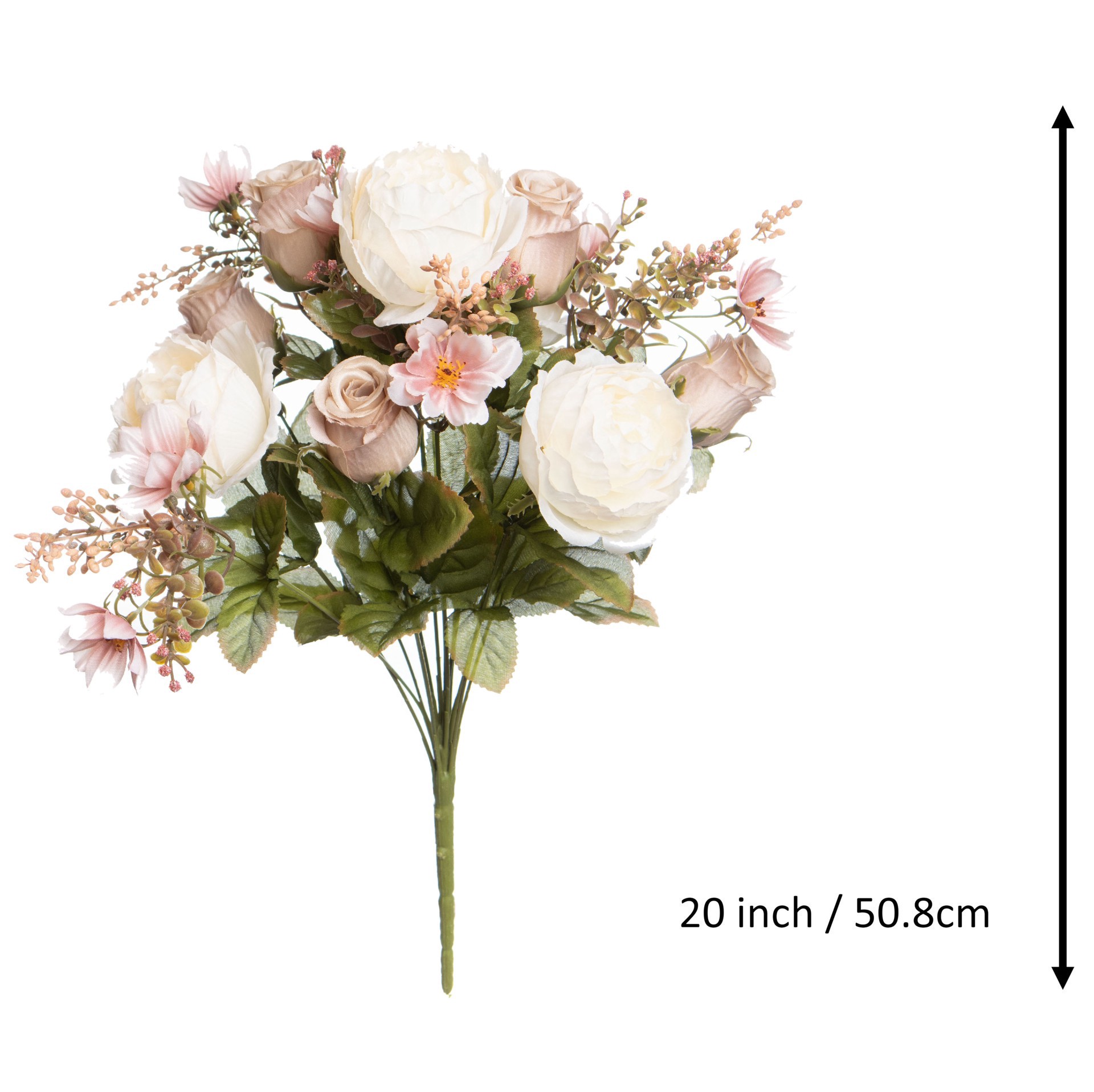 slide 3 of 3, 20" Purple Rose & Peony Mix Deluxe Bush By Ashland, 11 in x 1 in x 20 in