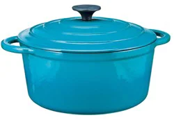Cocinaware Enamel Cast Iron Dutch Oven – Aqua Blue