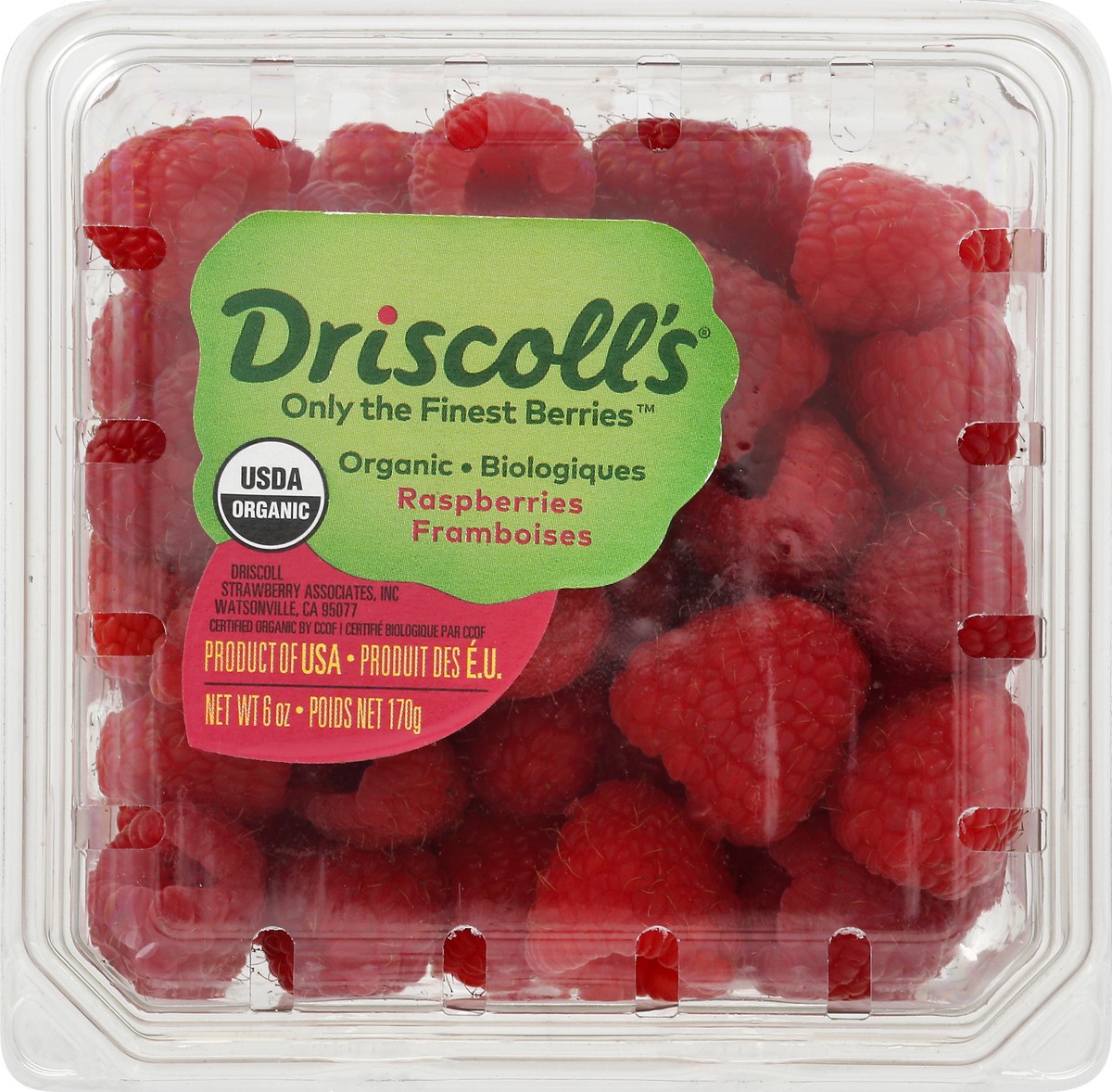 slide 7 of 7, Driscoll's Organic Raspberries 1 oz, 6 oz