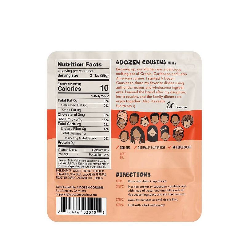 slide 2 of 3, A Dozen Cousins Mexican Red Rice Seasoning Sauce - 4oz, 4 oz