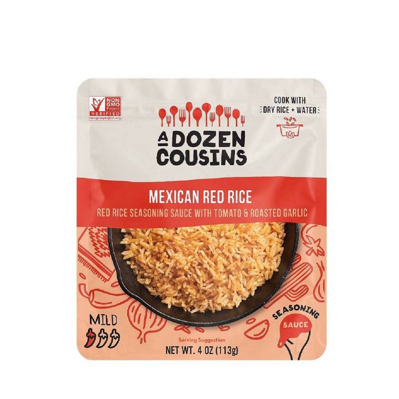 slide 1 of 3, A Dozen Cousins Mexican Red Rice Seasoning Sauce - 4oz, 4 oz