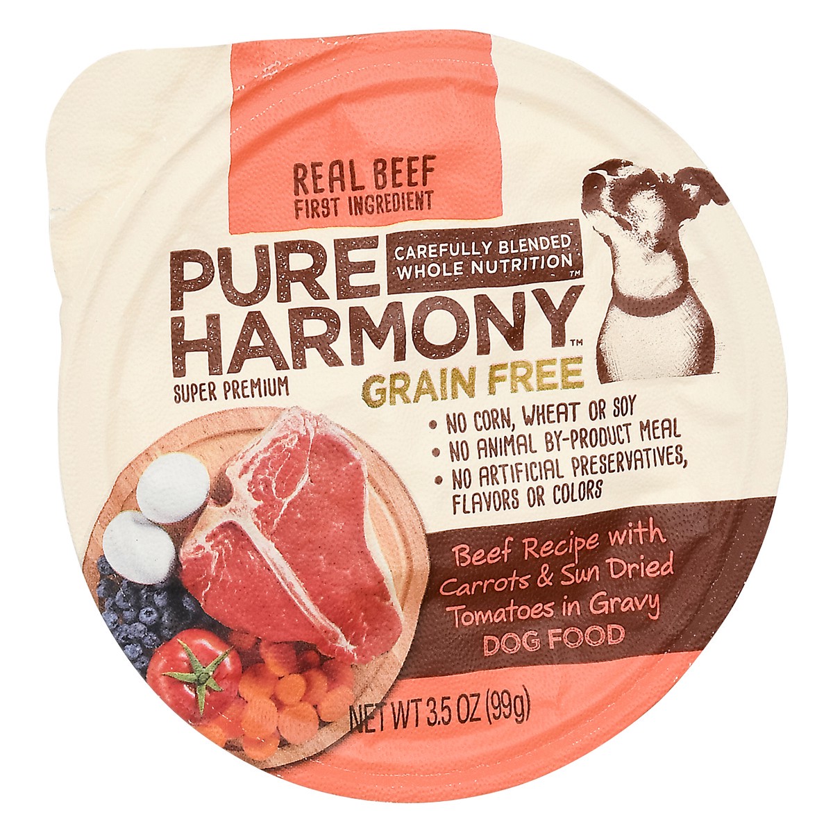 slide 6 of 8, Pure Harmony Dog Food Grain Free Dog Food - Beef With Carrots & Sundried Tomatoes, 3.5 oz