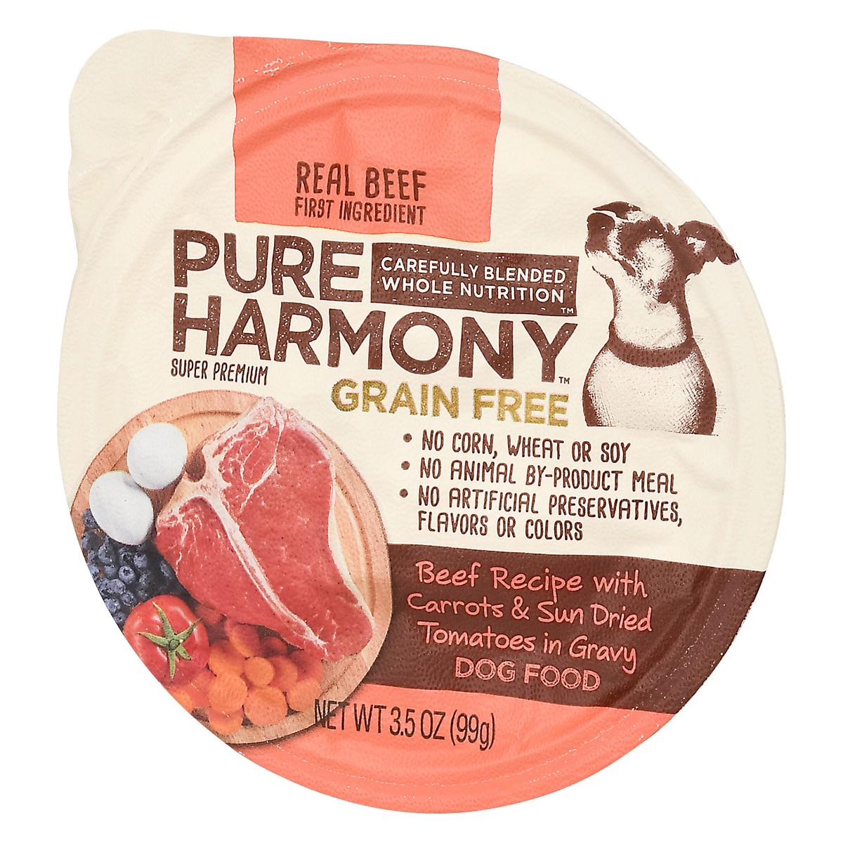 slide 3 of 8, Pure Harmony Dog Food Grain Free Dog Food - Beef With Carrots & Sundried Tomatoes, 3.5 oz