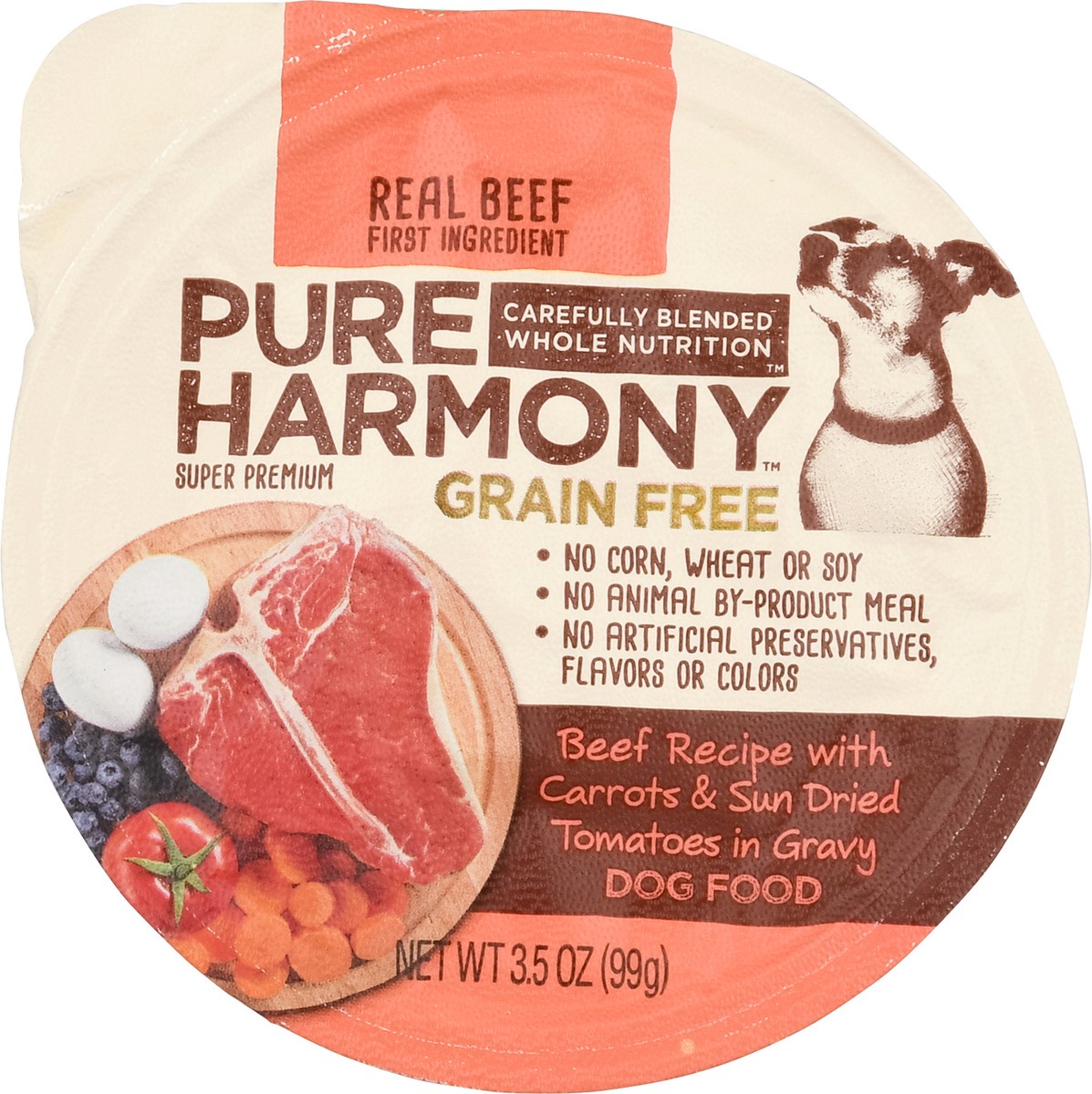 slide 5 of 8, Pure Harmony Dog Food Grain Free Dog Food - Beef With Carrots & Sundried Tomatoes, 3.5 oz