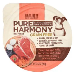 Pure Harmony Dog Food Grain Free Dog Food - Beef With Carrots & Sundried Tomatoes