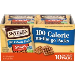 Snyder's of Hanover Pretzel Snaps, 100 Calorie Individual Packs, 10 ct