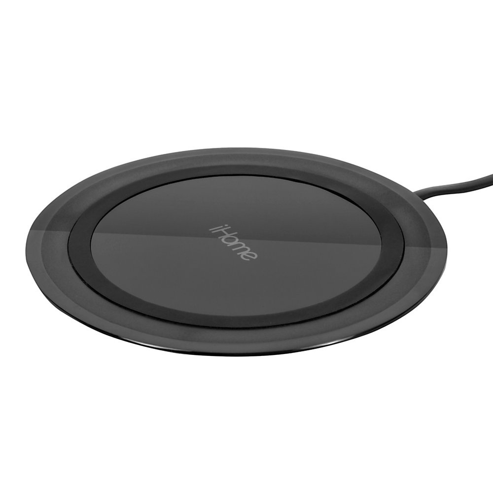 slide 1 of 1, iHome Ultra Slim 10-Watt Qi Charging Pad, Black, Ih-Qi1000B, 1 ct