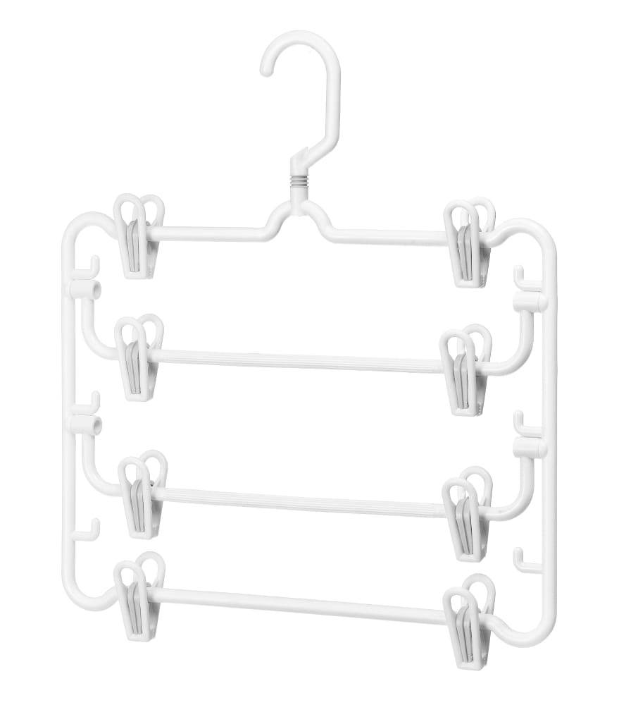 slide 1 of 1, Everyday Living 4-Tier Skirt Hanger - White, 1 ct