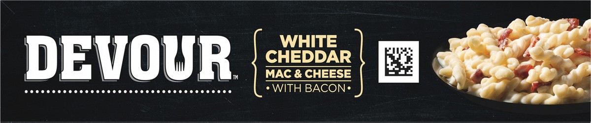 slide 6 of 9, DEVOUR White Cheddar Mac & Cheese with Bacon, 12 oz