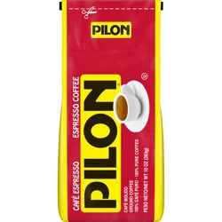 Café Pilon Pilon Espresso, 100% Arabica Coffee, Brick - 10 oz