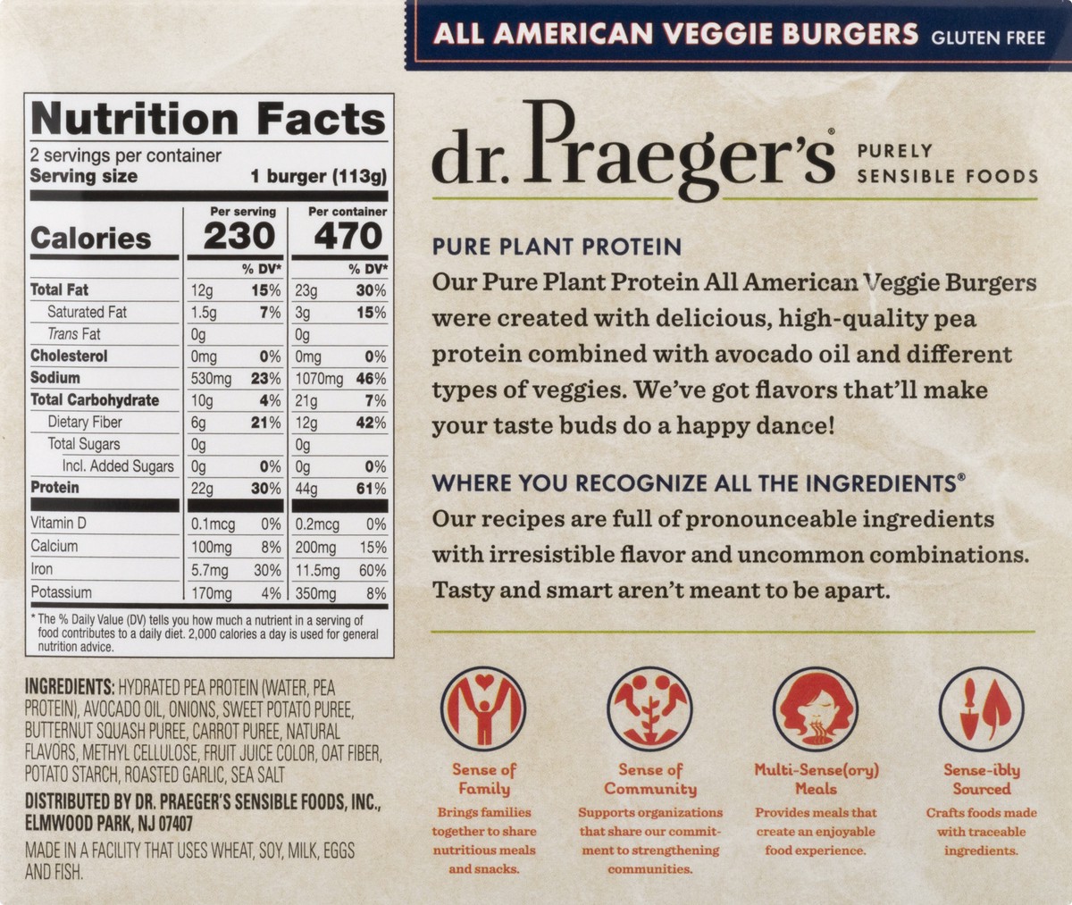 slide 3 of 13, Dr. Praeger's All American Drive-Thru Burger, 4 ct