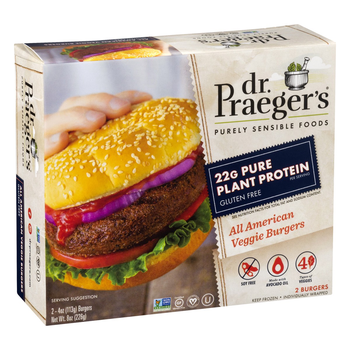 slide 11 of 13, Dr. Praeger's All American Drive-Thru Burger, 4 ct