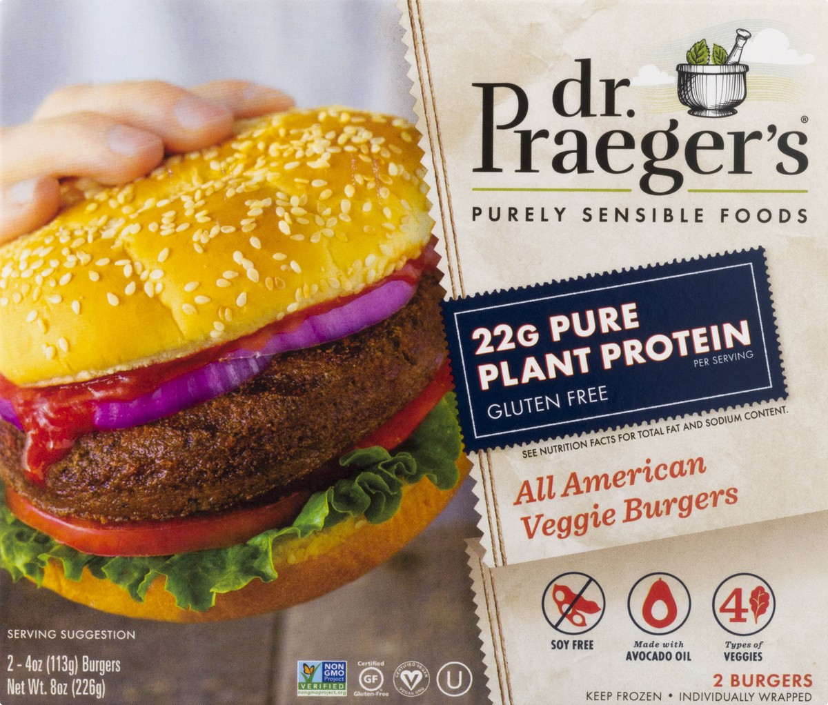 slide 4 of 13, Dr. Praeger's All American Drive-Thru Burger, 4 ct