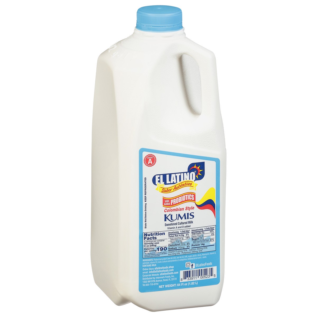 slide 9 of 9, El Latino Colombian Style Kumis- 64 fl oz, 64 fl oz