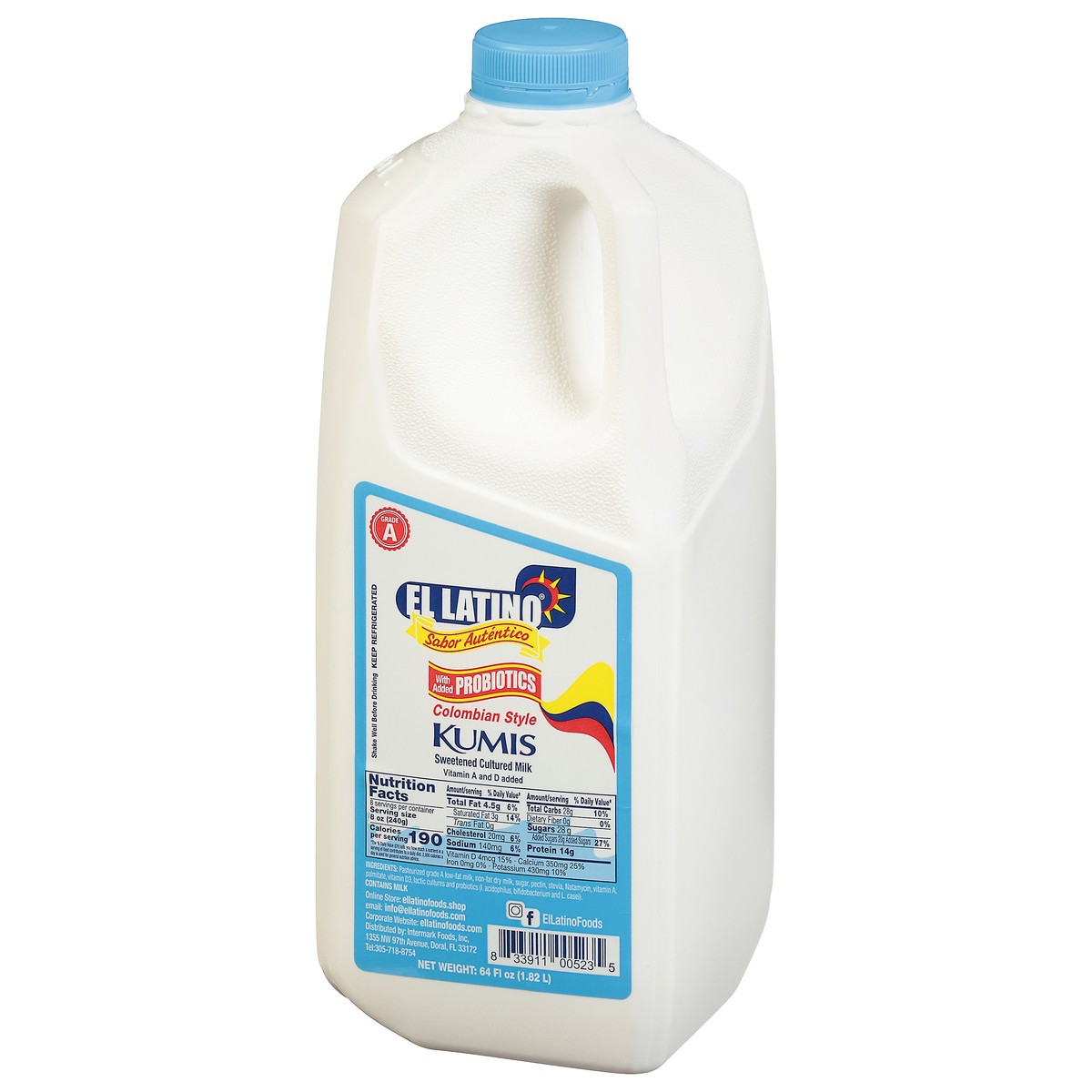 slide 8 of 9, El Latino Colombian Style Kumis- 64 fl oz, 64 fl oz