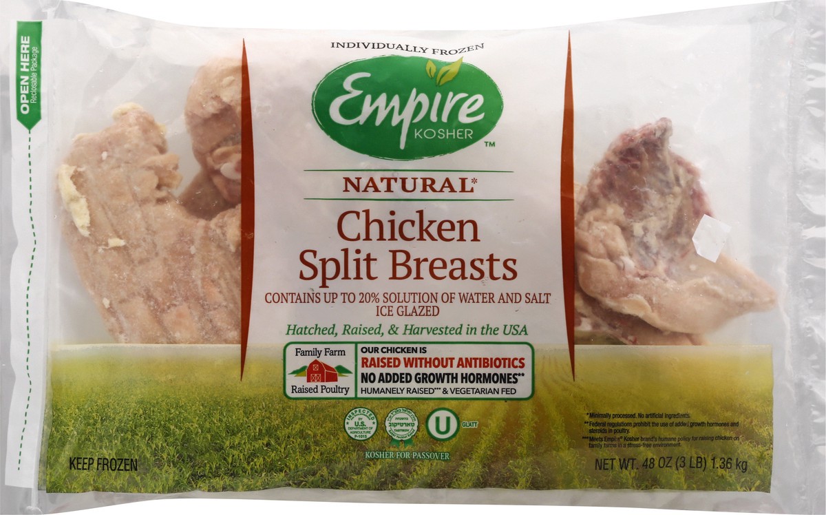 slide 10 of 13, Empire Kosher Split Chicken Breast Halves, 3 lb