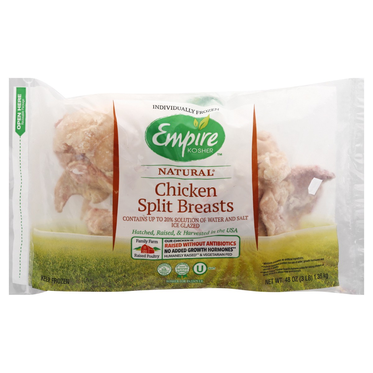 slide 13 of 13, Empire Kosher Split Chicken Breast Halves, 3 lb