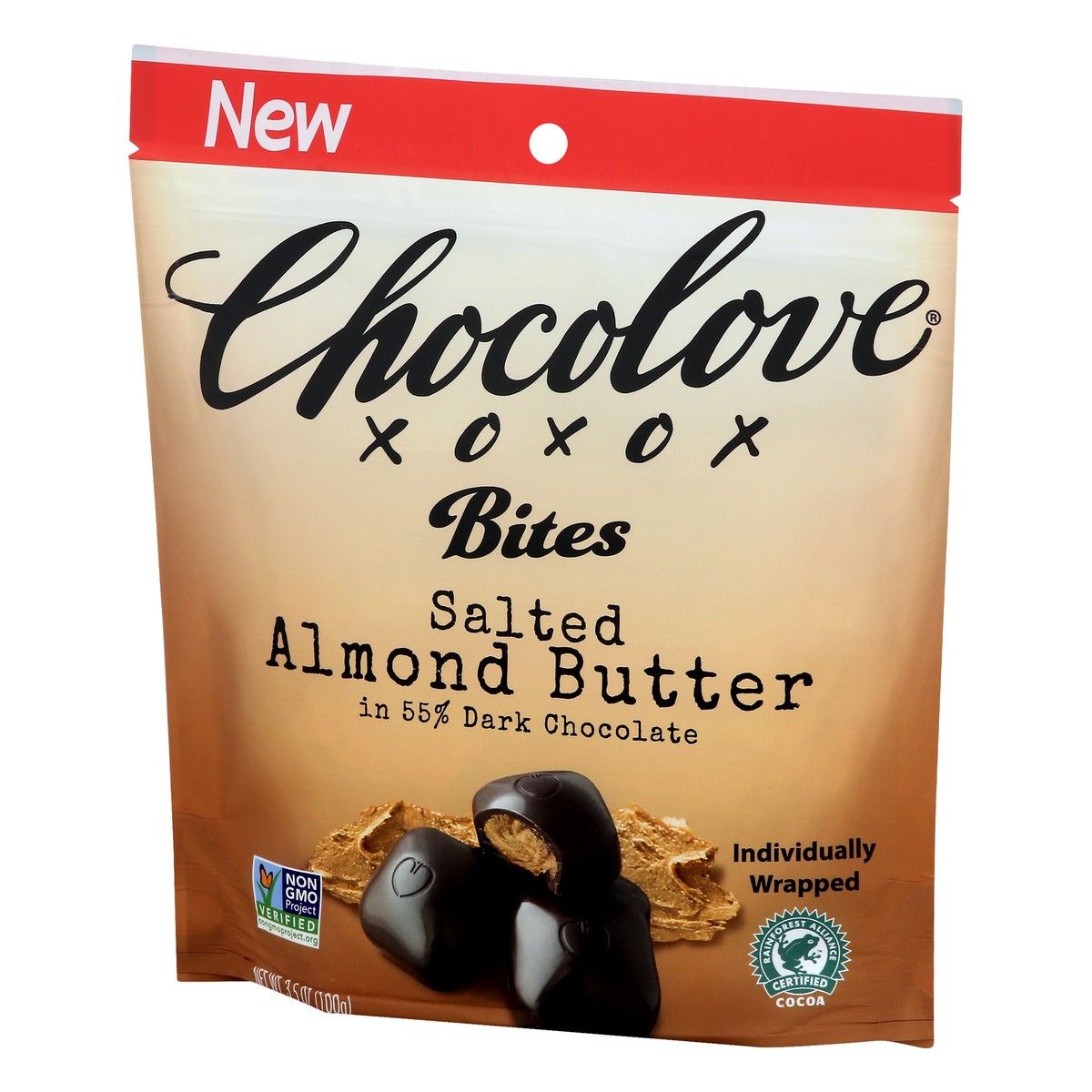 slide 3 of 10, Chocolove 55% Salted Almond Butter Dark Chocolate Bites 3.5 oz, 3.5 oz