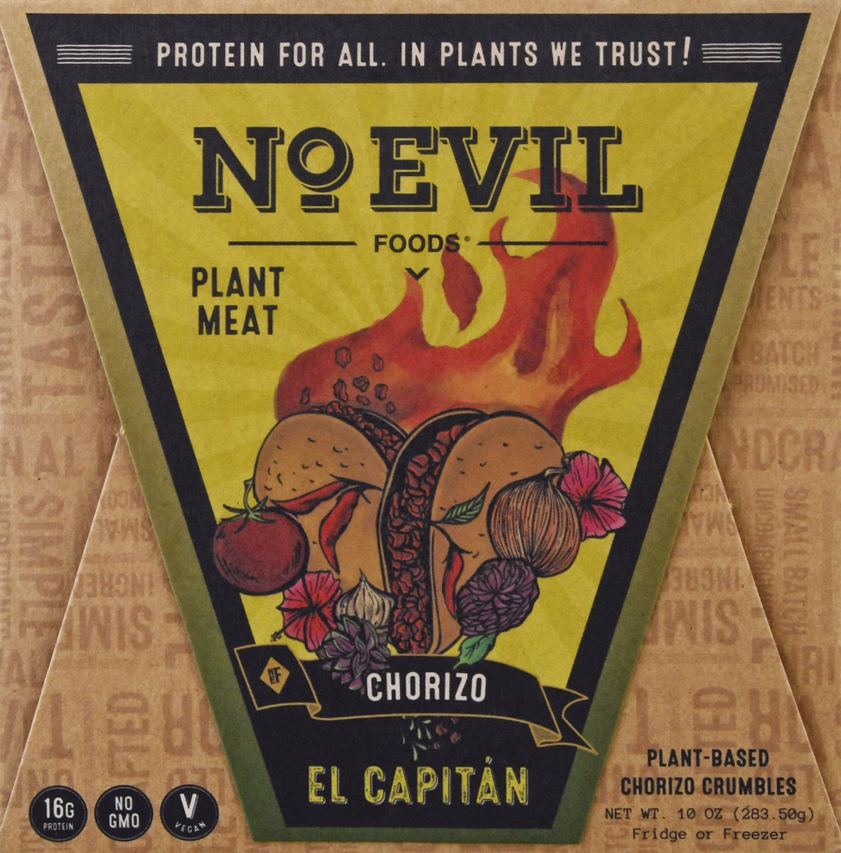 slide 4 of 12, No Evil Foods Plant-Based Crumbles Chorizo 10 oz, 10 oz