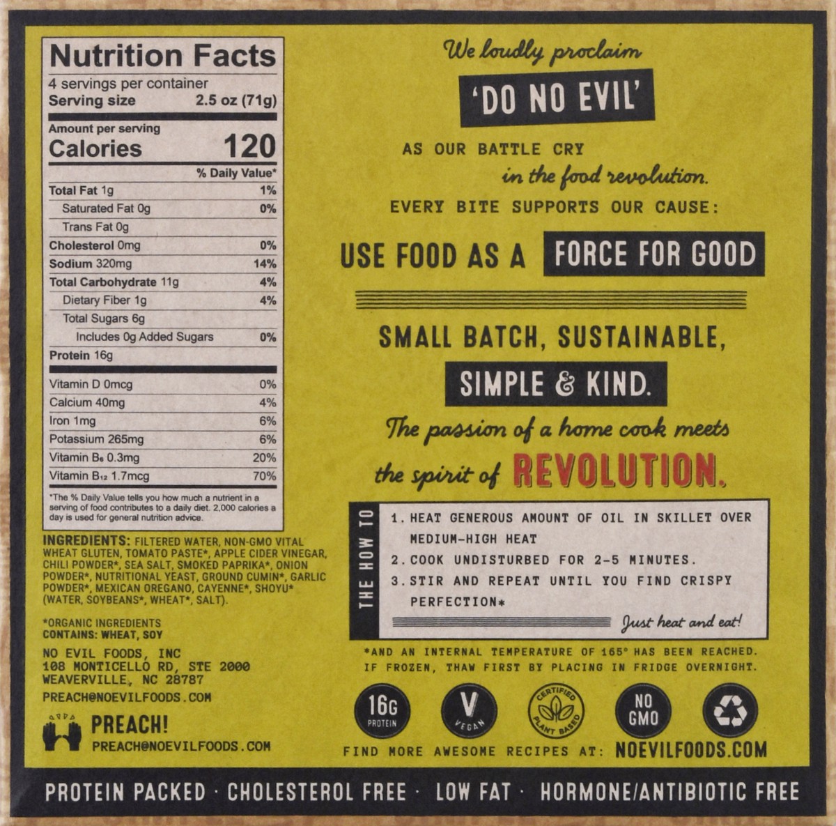 slide 6 of 12, No Evil Foods Plant-Based Crumbles Chorizo 10 oz, 10 oz