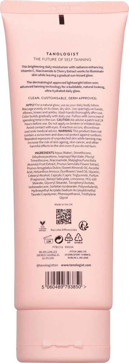 slide 4 of 13, Tanologist Daily Glow Brghtng L/M, 8.45 oz