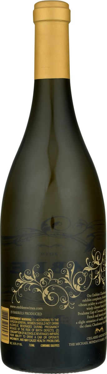 slide 8 of 9, Emblem Petaluma Gap Rodgers Creek Chardonnay 750 ml Bottle, 750 ml