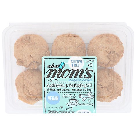 slide 1 of 1, Abe's Mom Gluten Free Mini Muffins Coffee Cake Pack - 6-5.3 Oz, 31.8 oz
