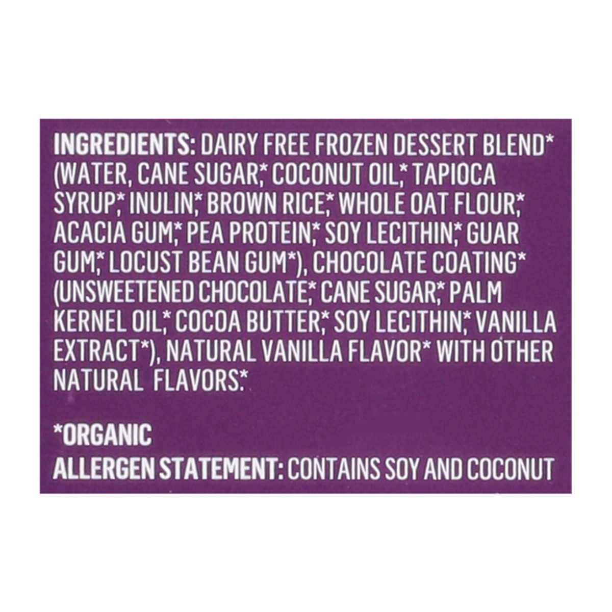 slide 3 of 14, Alden's Organic Dairy Free Dark Chocolate Vanilla Frozen Dessert 3 Bars 3 fl oz Packed, Unspecified 3 ea, 3 ct