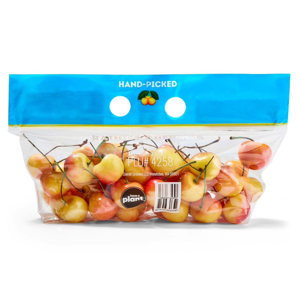 slide 1 of 2, Rainier Cherries, per lb