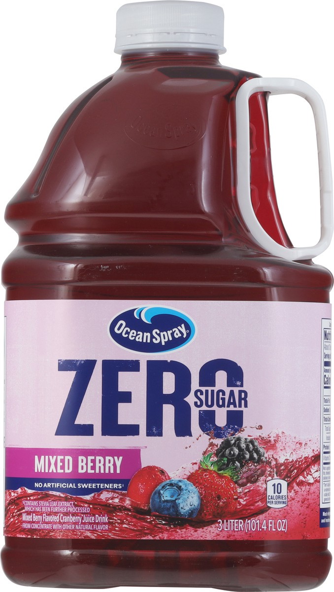 slide 13 of 14, Ocean Spray 3L ZERO Sugar Mixed Berry, 101.4 fl oz