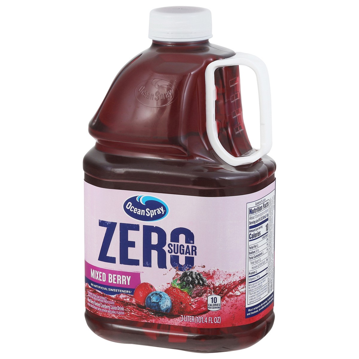 slide 7 of 14, Ocean Spray 3L ZERO Sugar Mixed Berry, 101.4 fl oz
