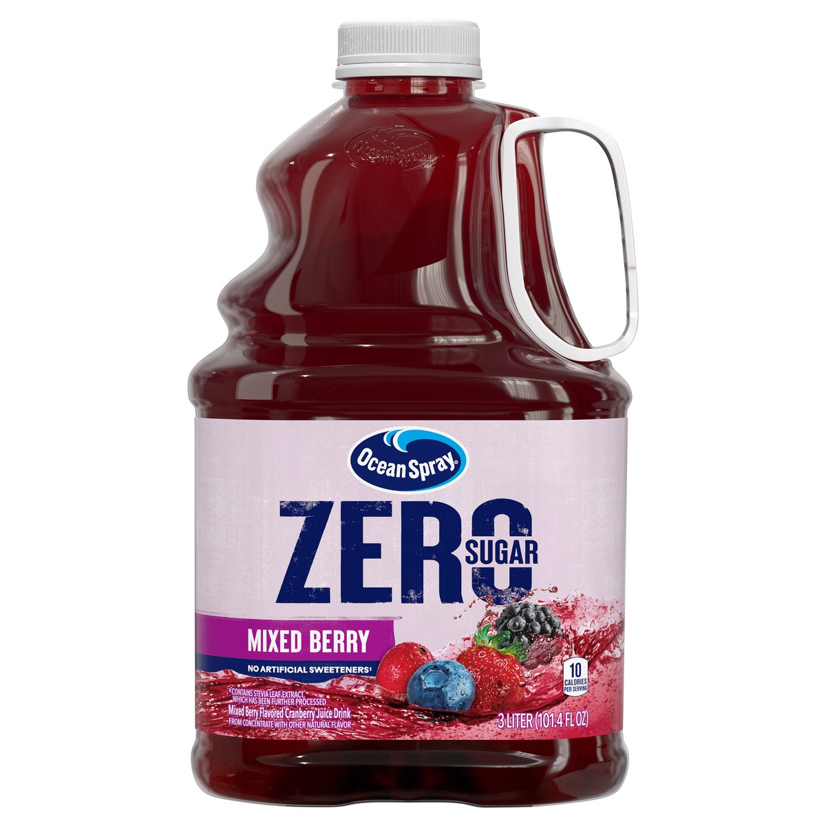 slide 1 of 14, Ocean Spray 3L ZERO Sugar Mixed Berry, 101.4 fl oz