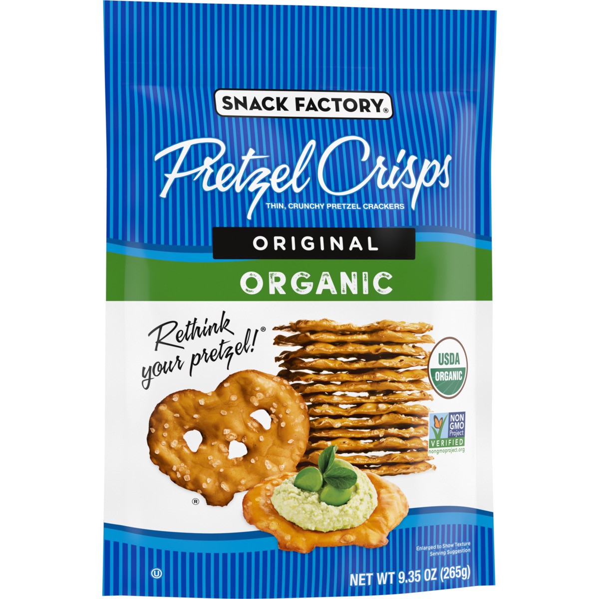 slide 10 of 11, Snack Factory Organic Original Flavor Pretzel Crisps, 9.35 oz