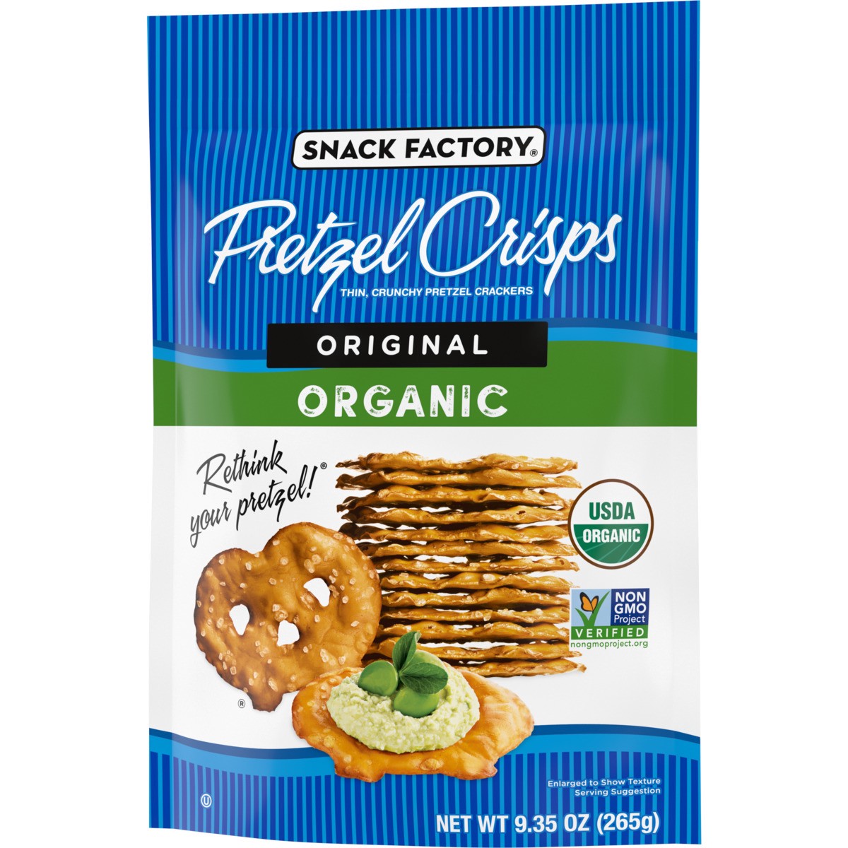 slide 8 of 11, Snack Factory Organic Original Flavor Pretzel Crisps, 9.35 oz