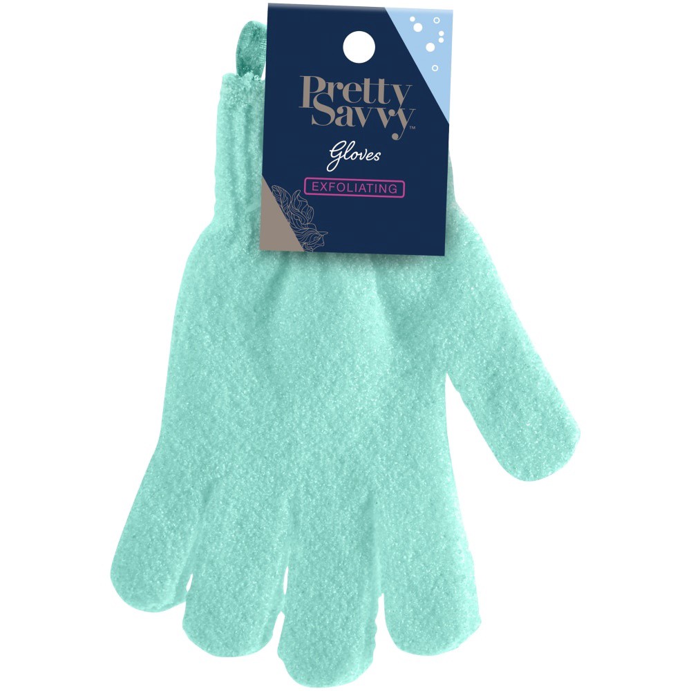 slide 1 of 2, Pretty Savvy Exfoliating Gloves, 2 ct