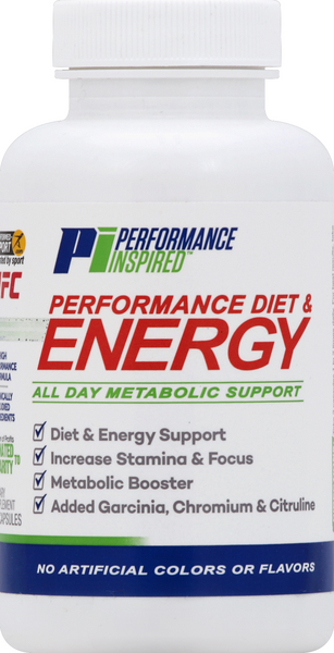 slide 1 of 1, Performance Inspired Nutrition Performance Diet & Energy All Day Metabolic Support, 60 ct