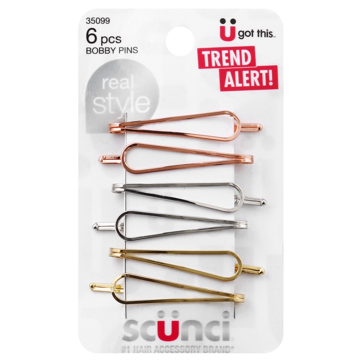 slide 1 of 9, scünci Conair Metallic Oval Bobby Pins, 6 ct