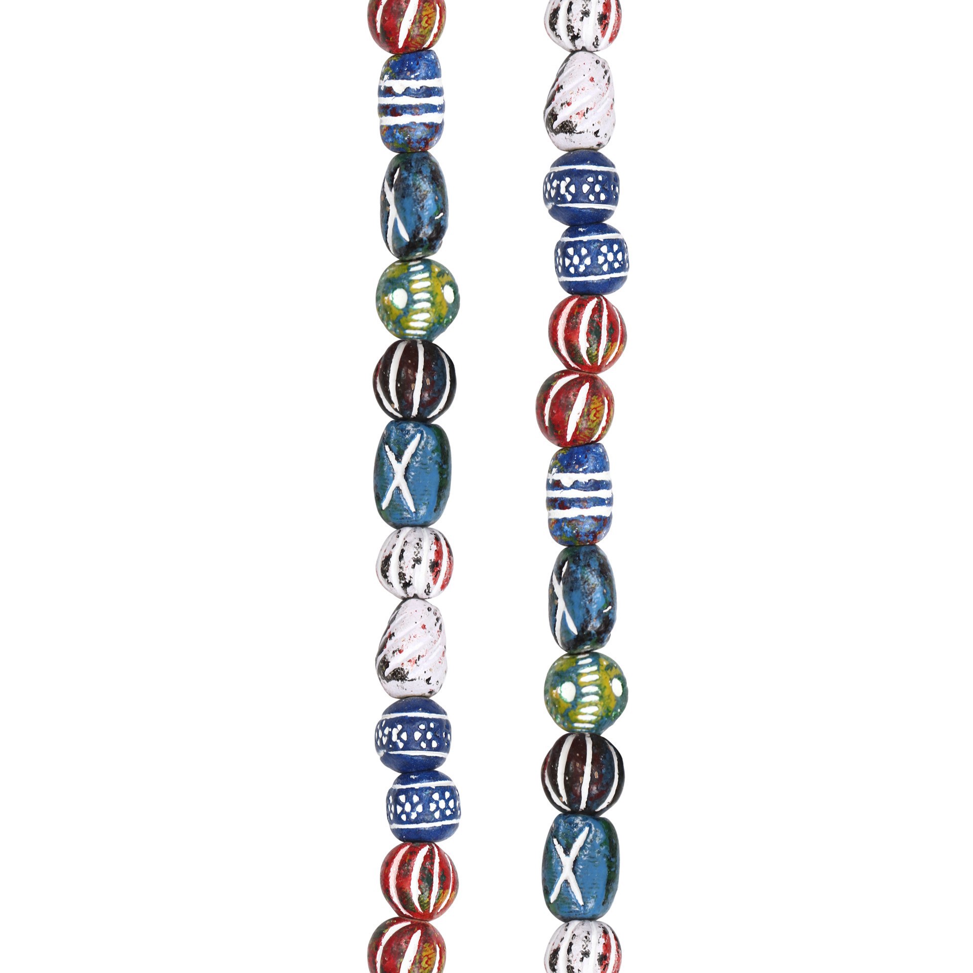 slide 3 of 3, Multicolor Clay Mixed Distressed Beads By Bead Landing, 8mm-15mm