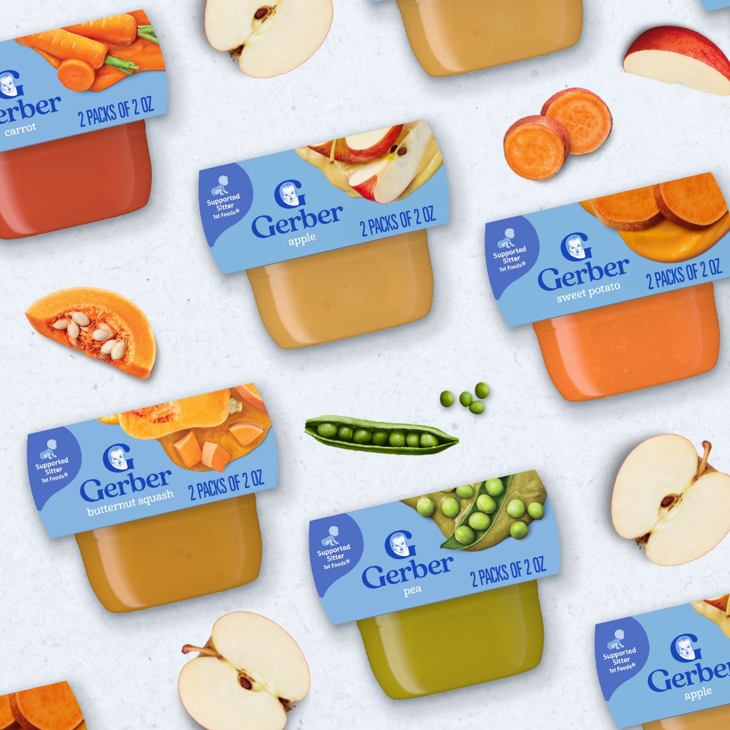 slide 2 of 8, Gerber 1st Foods Natural for Baby Baby Food, Pear, 2 oz Tubs (2 Pack), 2 ct