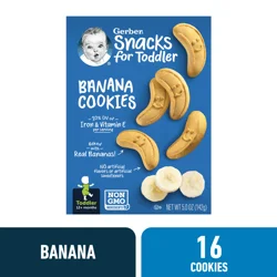Gerber Snacks for Toddler Banana Cookies 5.0 oz Snack Carton