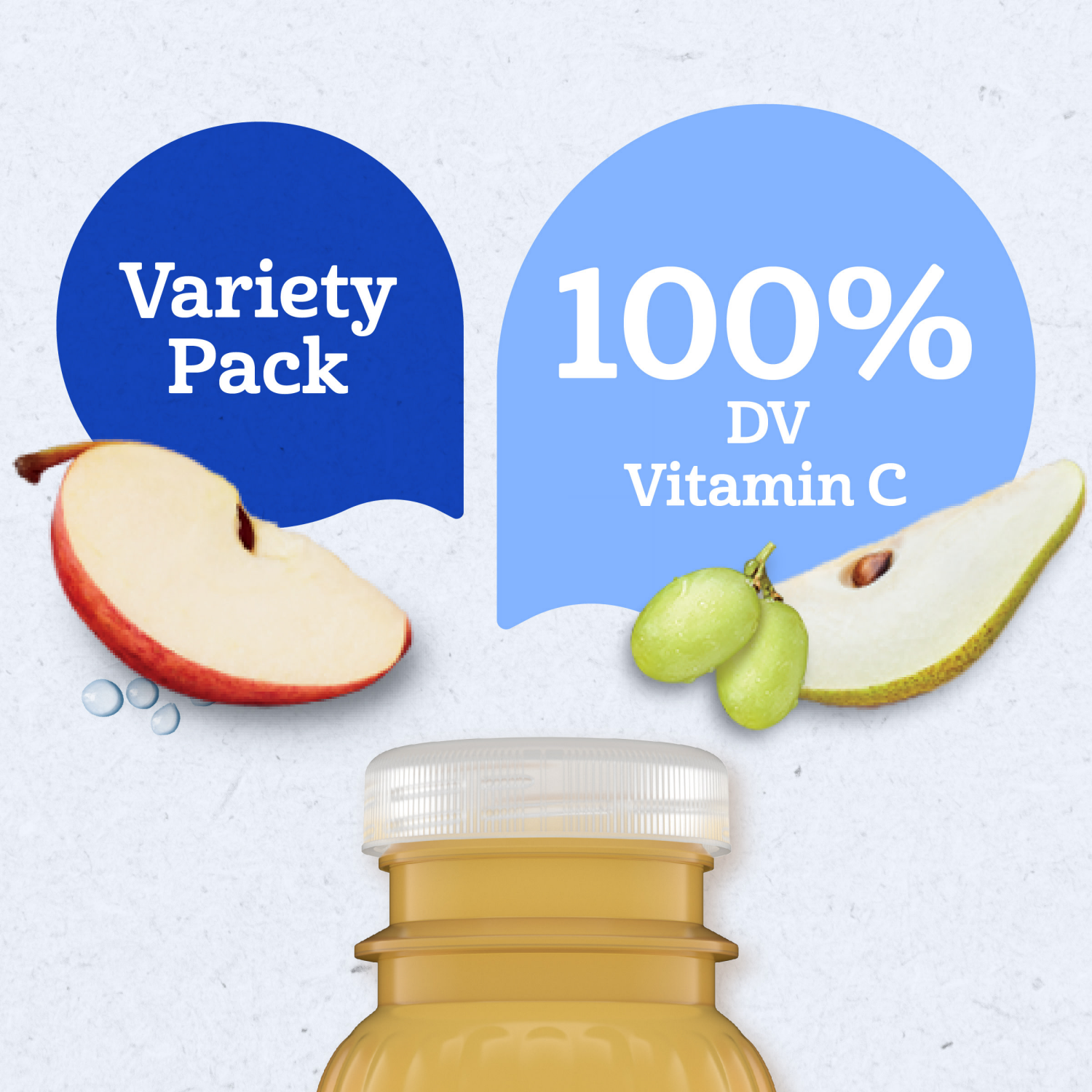 slide 7 of 8, Gerber Toddler (12+ Months) Apple/Pear/White Grape Juices from Concentrate Variety Pack 4 - 4 fl oz Bottles, 16 fl oz