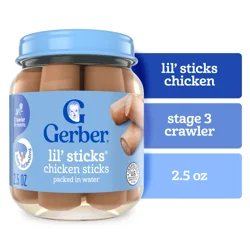 Gerber Stage 3 Baby Food, Lil’ Sticks Chicken Sticks, Chicken Baby Food