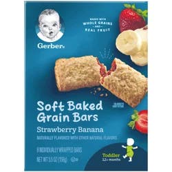 Gerber Cereal Bars, Strawberry Banana, 5.5 oz.